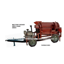 Multi grain crop thresher